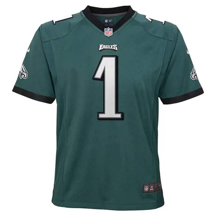 Maillot de match NFL enfant EAGLES Jalen Hurts vert