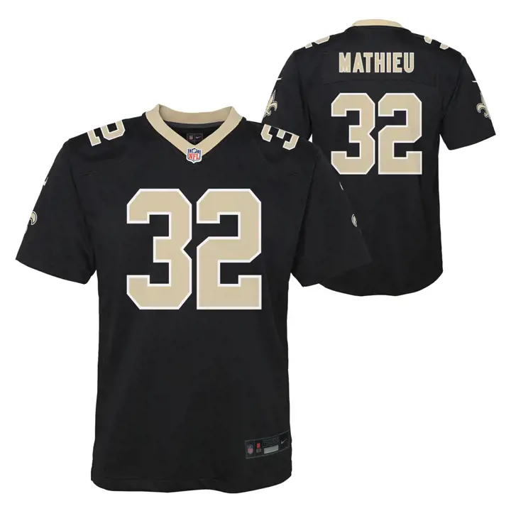 Maillot de match jeune NFL SAINTS Tyrann Mathieu noir