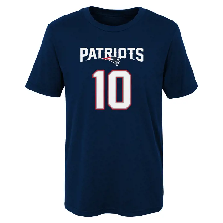 T-Shirt Principal Enfant NFL Patriots Mac Jones Bleu Marine