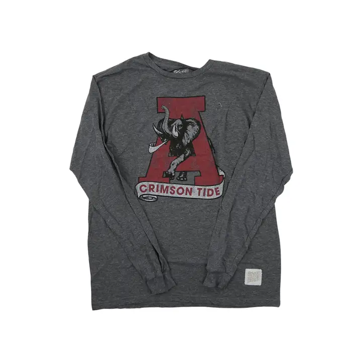 Haut raglan Alabama Crimson Tide NCAA grand logo gris