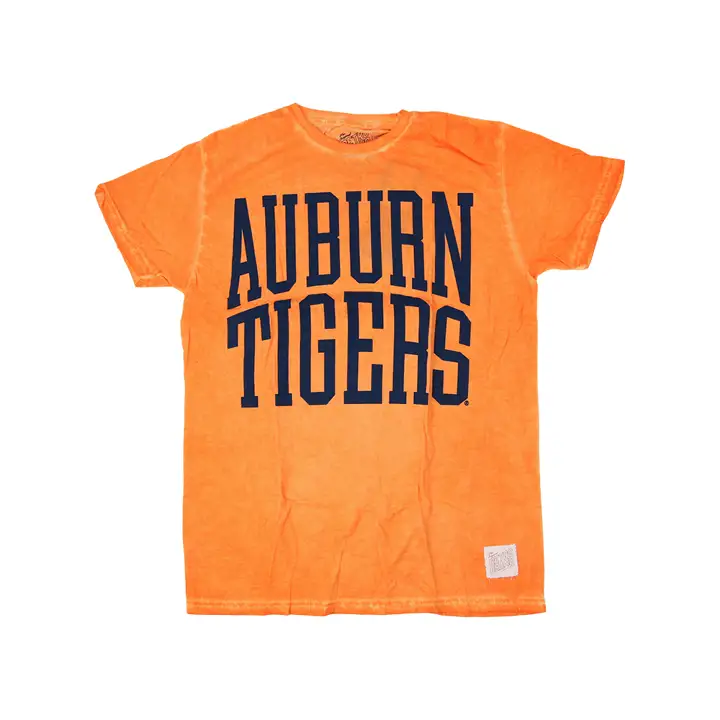 T-shirt lavé à l'huile avec logo en arche surdimensionné NCAA Auburn Tigers