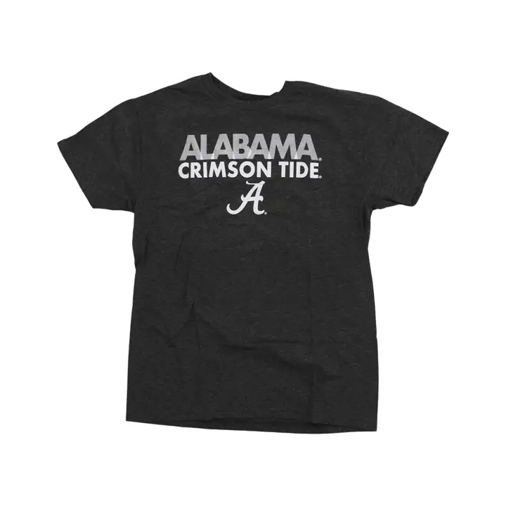 T-shirt Alabama Crimson Tide NCAA en coton teinté - Charbon de bois