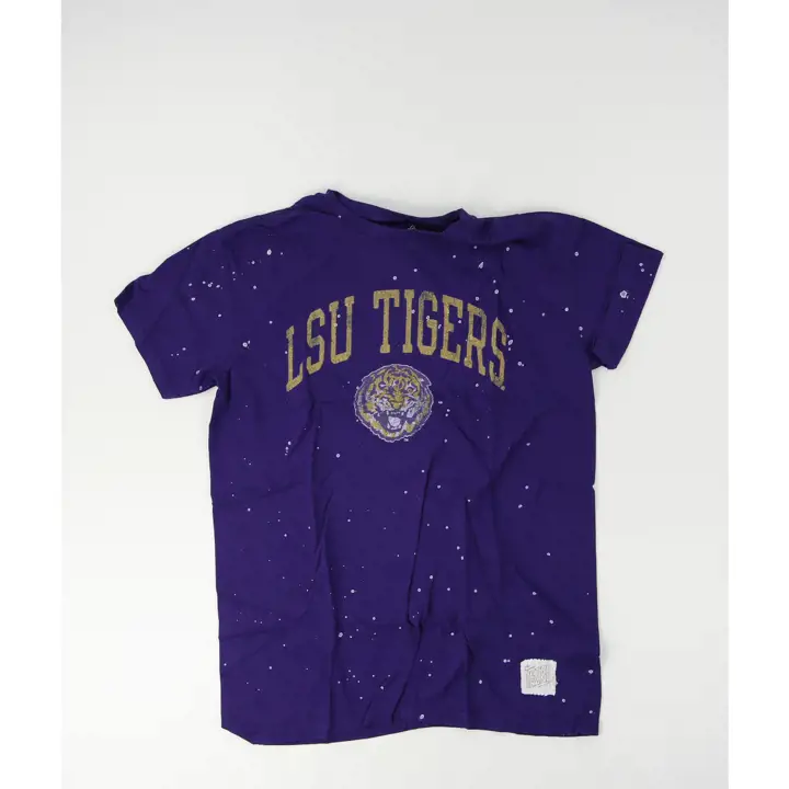 T-shirt L.S.U. NCAA délavé au slogan pur