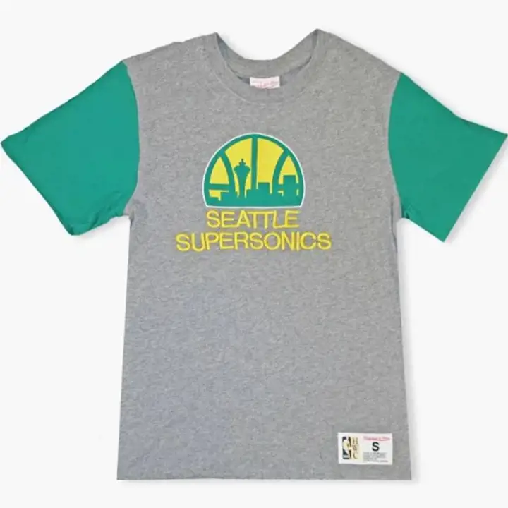 T-shirt color block M&N NBA pour jeunes Seattle Supersonics vert