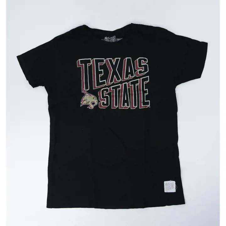 T-shirt noir Texas State NCAA motif Slant Vault