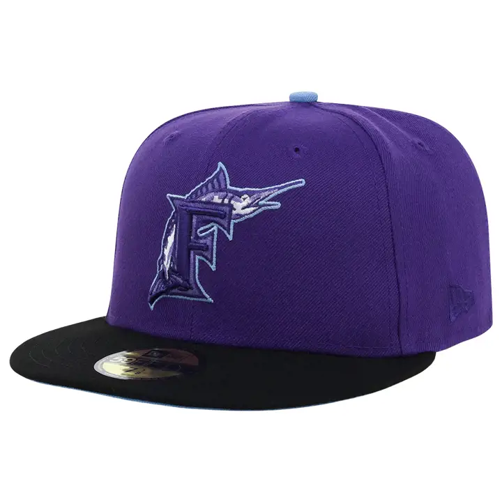 Casquette 59FIFTY MLB Good vs Evil Florida Marlins pur/noir/bleu ciel