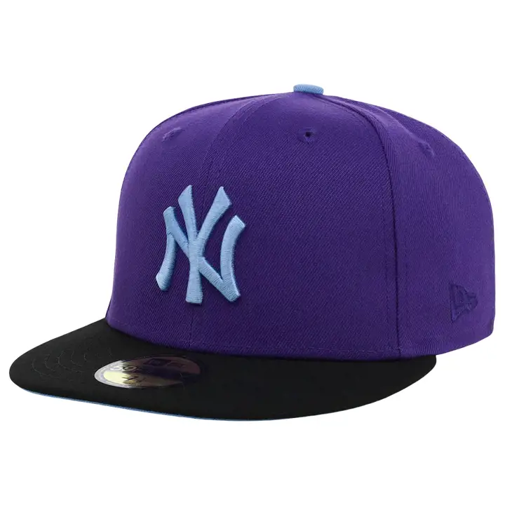 New York Yankees MLB Bien contre Mal 59FIFTY pur/noir/bleu ciel