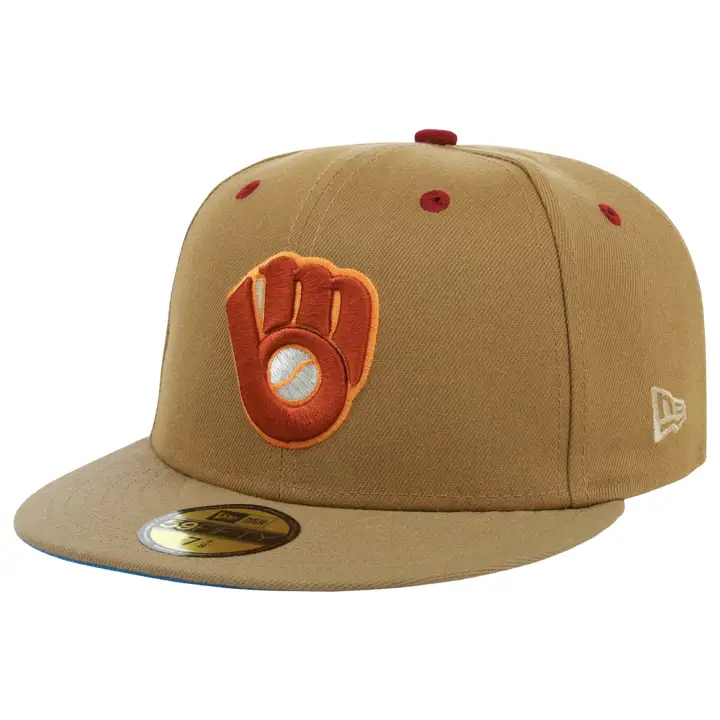 Casquette 59FIFTY MLB Good vs Evil des Milwaukee Brewers – Blanc/Kaki/Bleu