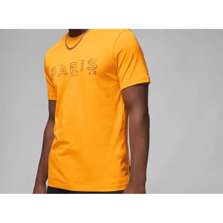 T-shirt Paris Saint-Germain Club Equipe MC jaune/noir