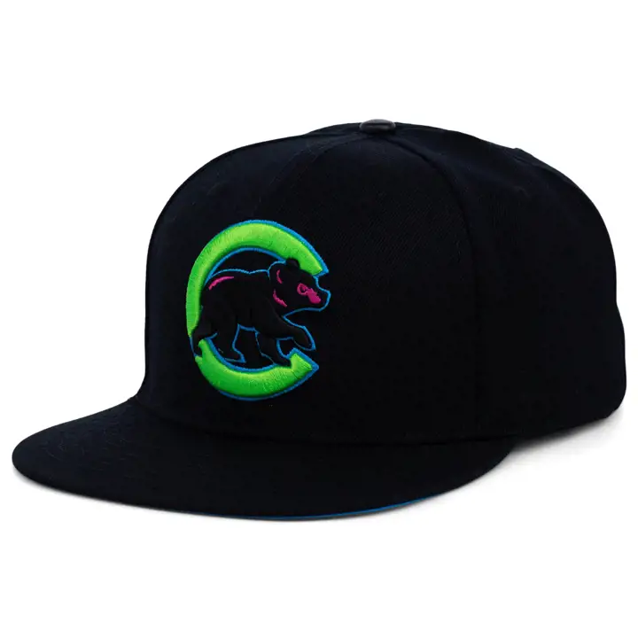 Chicago Cubs MLB Blacklight Snapback noir/noir/bleu