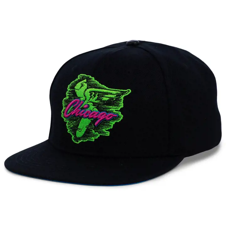 Casquette Snapback MLB Chicago White Sox Blacklight noir/noir/bleu
