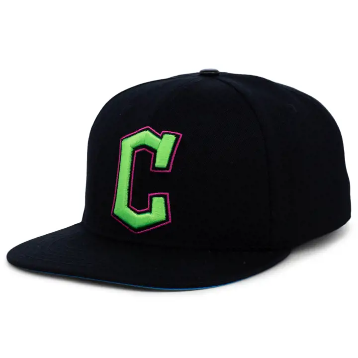 Casquette Snapback MLB Blacklight Cleveland Guardians noir/noir/bleu