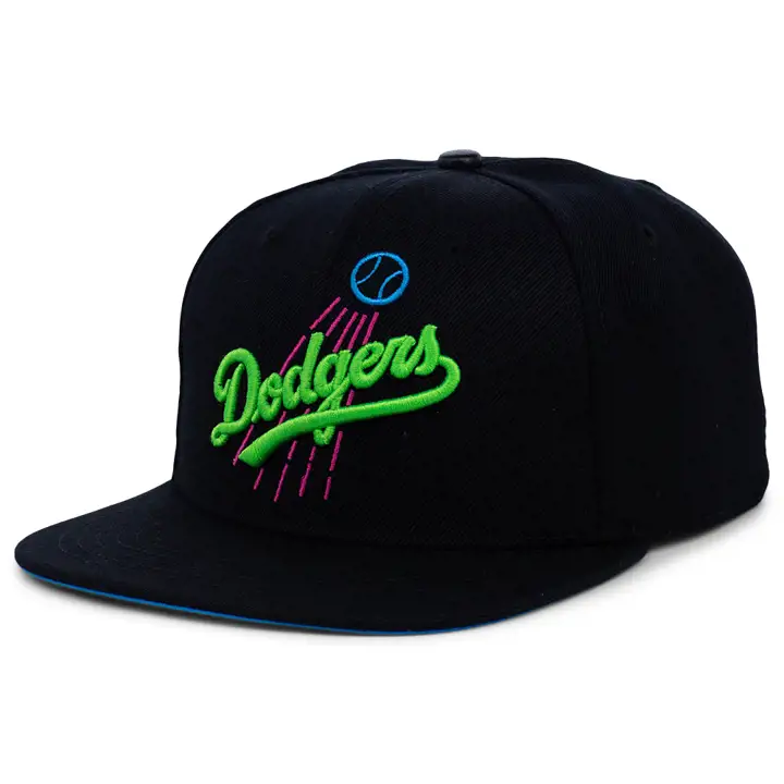 Casquette Los Angeles Dodgers MLB Blacklight Snapback noire/noire/bleue