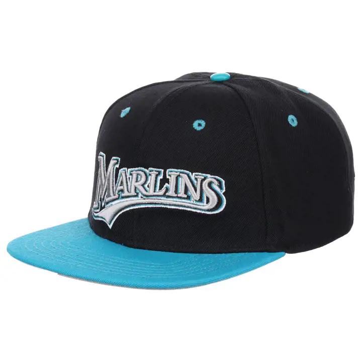 Casquette réglable MLB Wordmark Florida Marlins noir/turquoise/gris