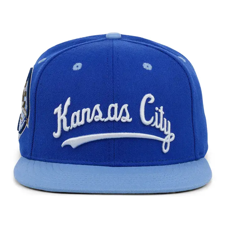Kansas City Royals MLB Wordmark Snapback bleu/blci/gris