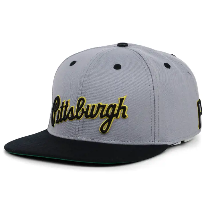 Pittsburgh Pirates MLB Wordmark Snapback gris/noir/vert