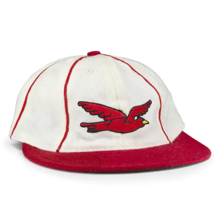 Casquette de baseball vintage 8 pans Columbus Red Birds 1933