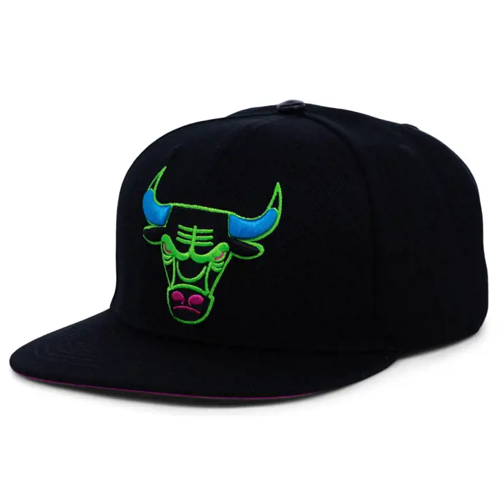 Casquette Snapback NBA Blacklight Chicago Bulls noir/noir/bleu