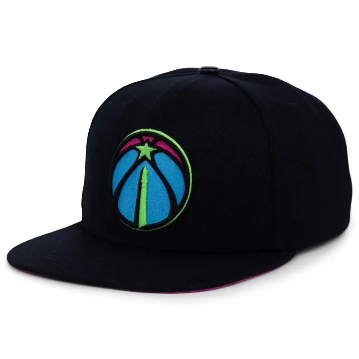 Casquette snapback Washington Wizards NBA Blacklight noir/noir/bleu