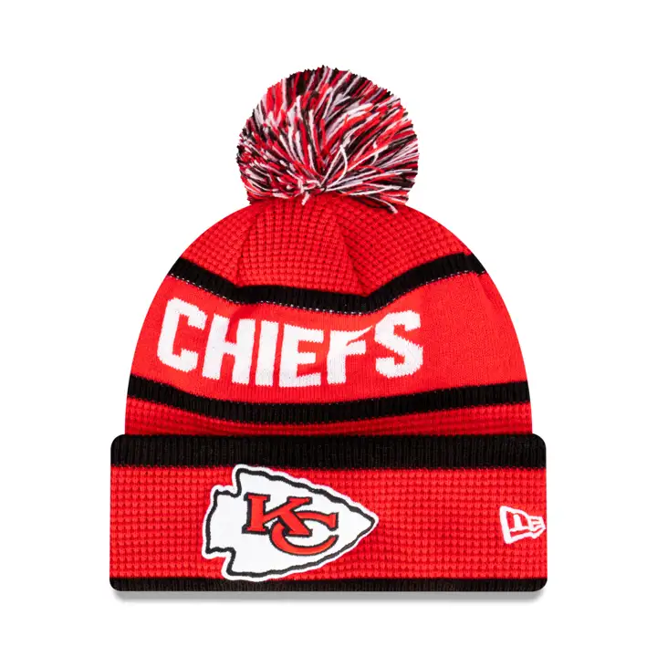 KANSAS CITY CHIEFS NFL TRICOT GAUFRÉ lettrage rouge