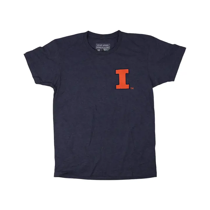 T-shirt à manches longues Illinois NCAA Ultimate Ringspun Scenic Skyline NA