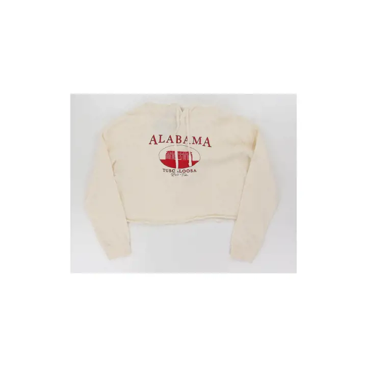 Alabama Crimson Tide NCAA - Sweat à capuche court pour femme Skyline IVO