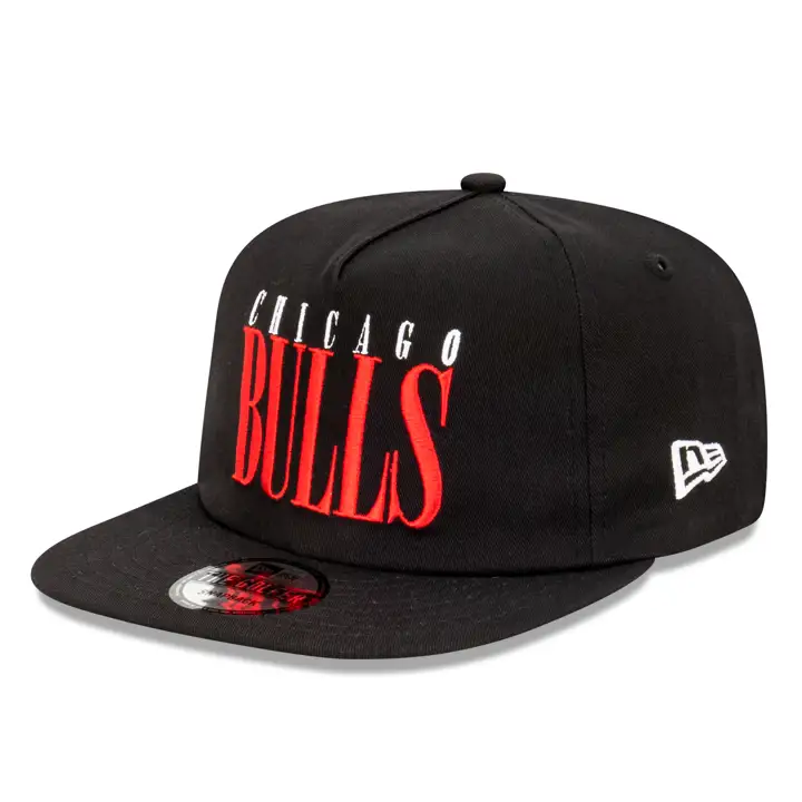 Casquette de golf Chicago Bulls NBA texte haut noir/noir/gris