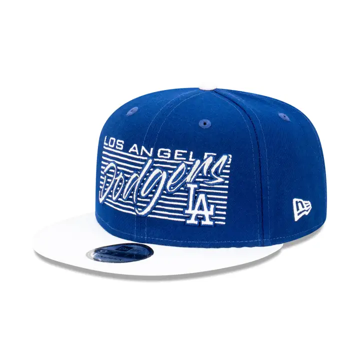 Casquette Los Angeles Dodgers MLB Script Block 9FIFTY bleu/blanc/vert