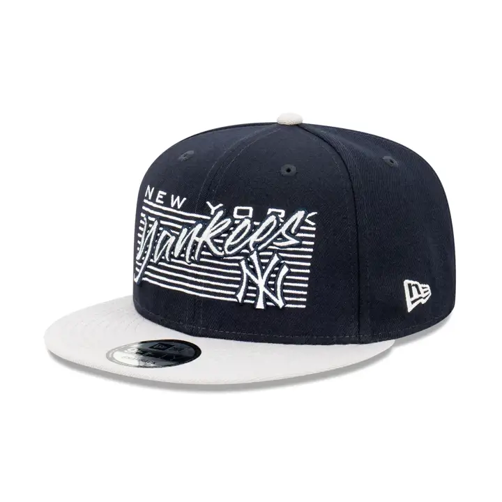 New York Yankees MLB Script Block 9FIFTY marine/blanc/vert