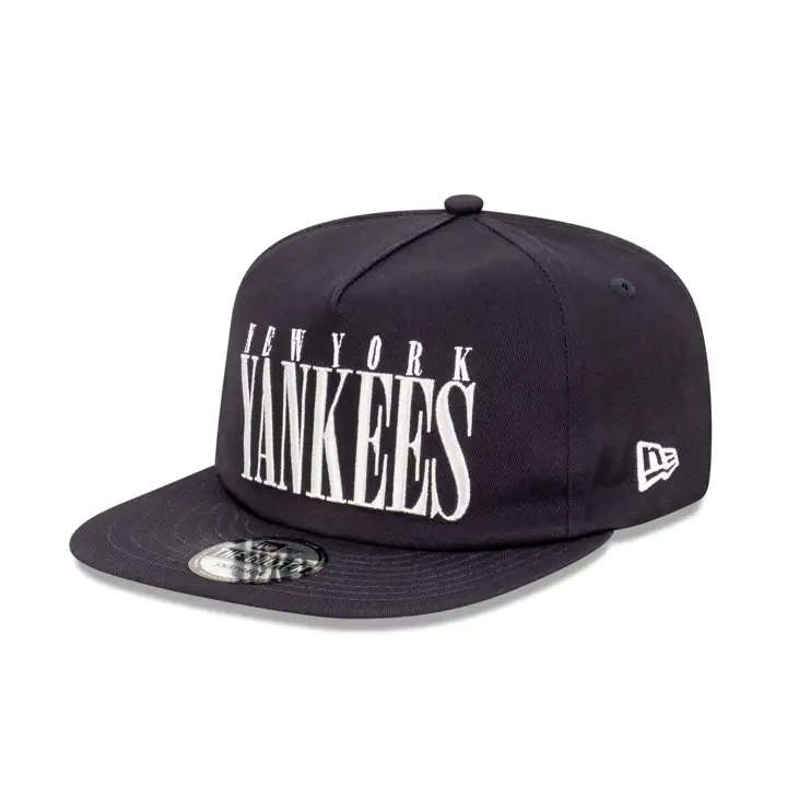 Casquette de golf New York Yankees MLB à texte haut bleu marine/bleu marine/gris