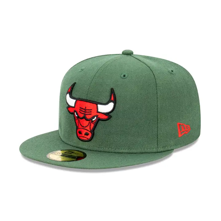 Chicago Bulls NBA Rifle Green 59FIFTY vert fusil/vert fusil/gris