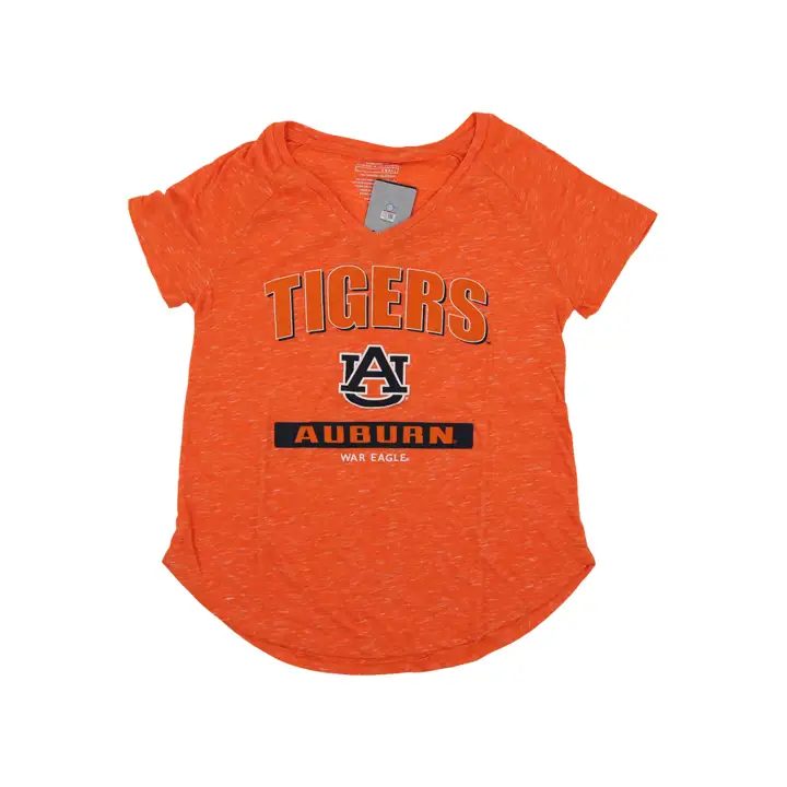T-shirt Col en V Chiné Femme NCAA Auburn Tigers ORG