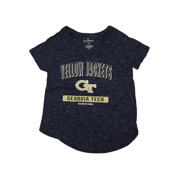 T-shirt Femme Col V Chiné Georgia Tech Yellow Jackets NCAA