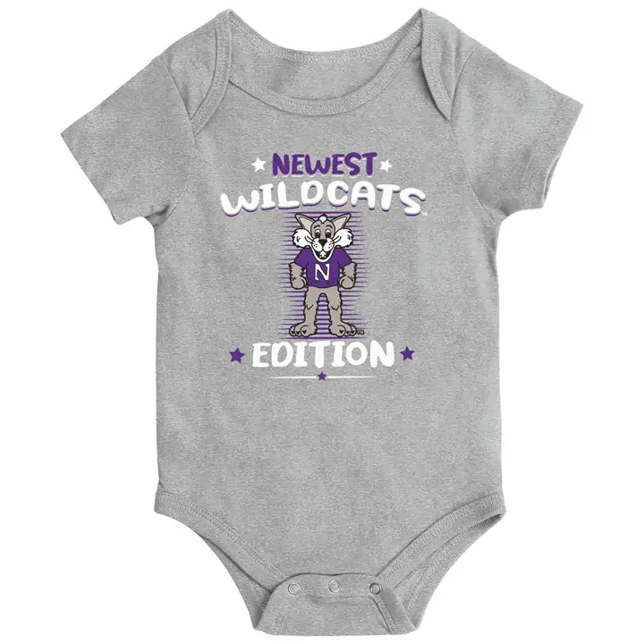 Grenouillère pour nouveau-né NCAA Biggest Fan Northwestern Wildcats NOIR