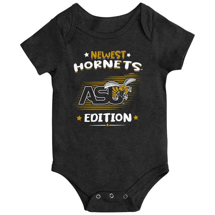 Grenouillère pour nouveau-né NCAA Biggest Fan des Hornets de l'Alabama State - Noire