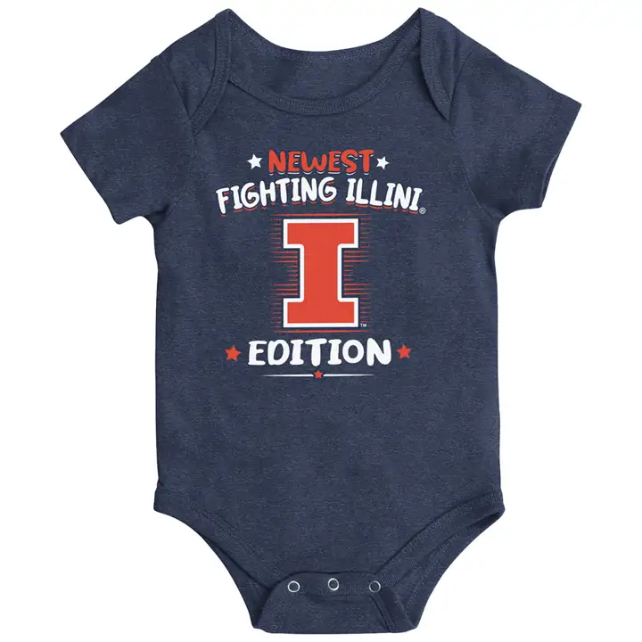 Grenouillère bébé NCAA Illinois Fighting Illini "Biggest Fan" BLEU MARINE