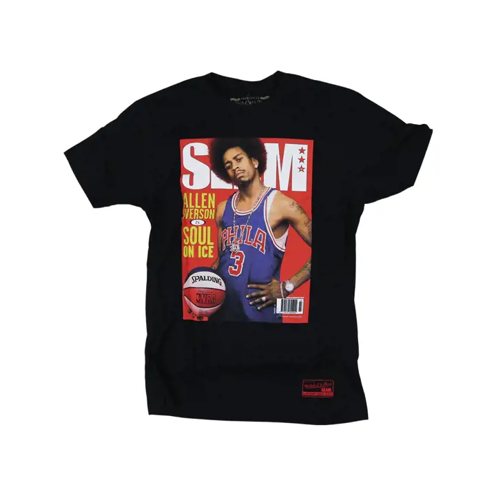 T-shirt SIXERS MN Slam Cover Allen Iverson BLK