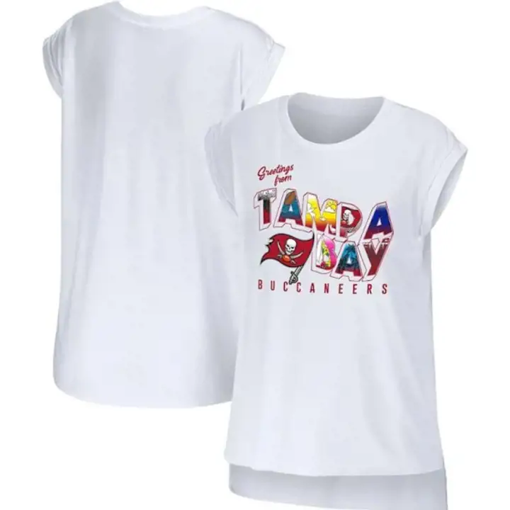 Débardeur Sans Manches NFL Femme Tampa Bay Buccaneers Greetings 22 WHT
