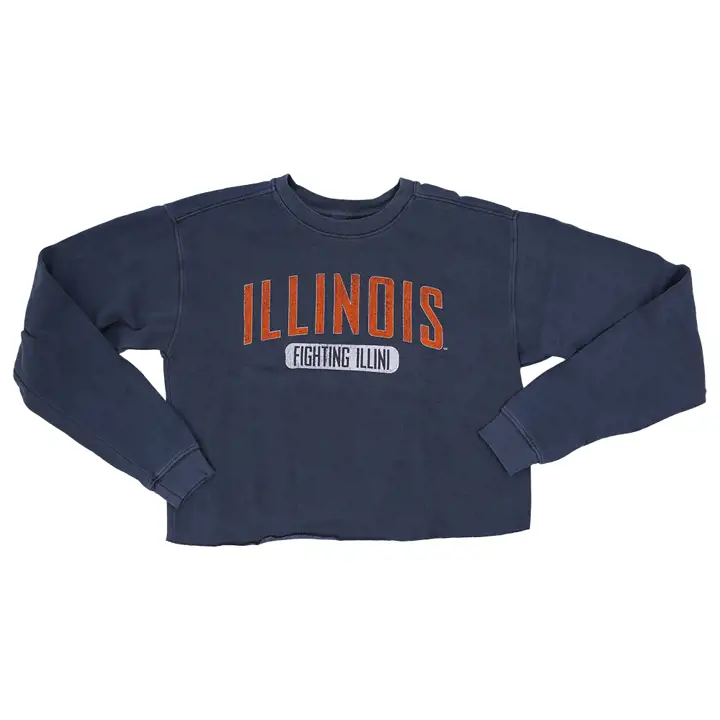 Illinois Fighting Illini NCAA Sweat-shirt court filé à l'anneau pour femme
