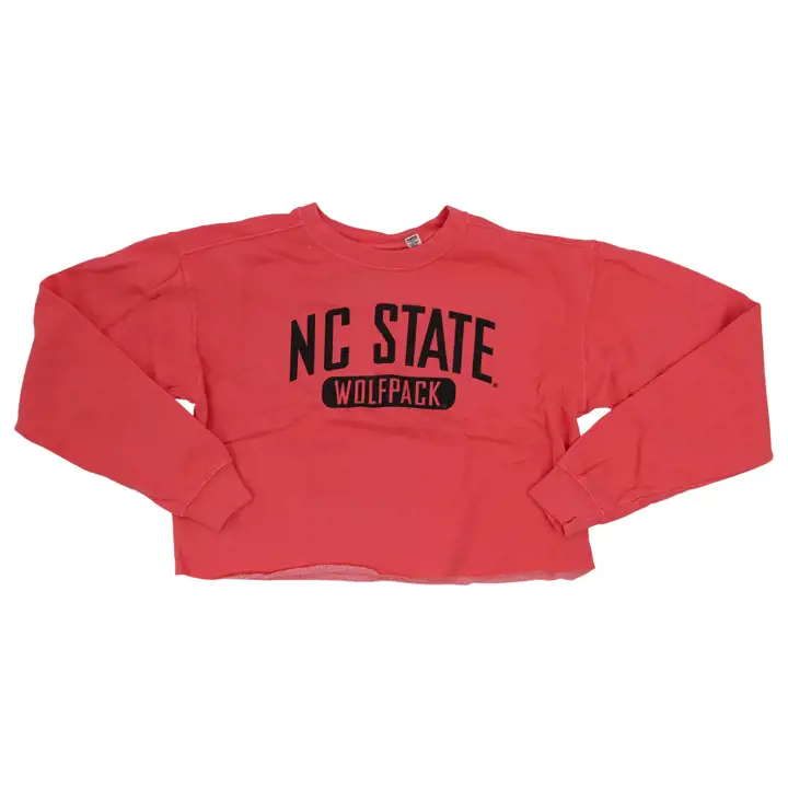 N.C. State Wolfpack NCAA Women's Ringspun Cropped Sweatshirt