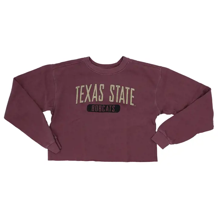 Sweat-shirt court Ringspun NCAA pour femme de l'Université d'État du Texas 22 MARS