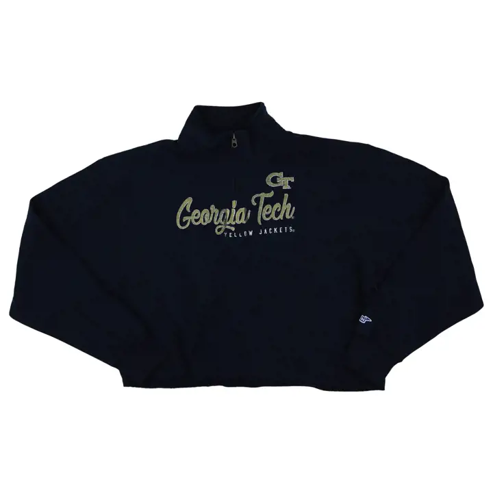 Haut court 1/4 zippé Georgia Tech Yellow Jackets NCAA pour femme 22