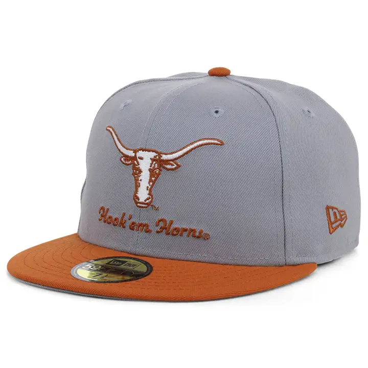 Casquette ajustée Texas Longhorns NCAA Champ avec écusson latéral GRIS/ORG