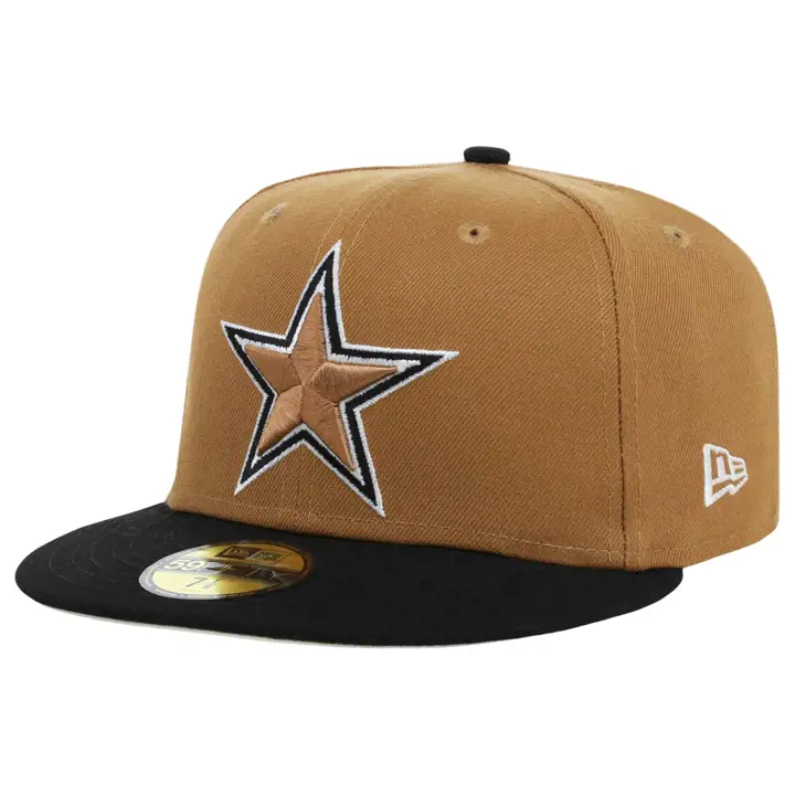 Casquette 59FIFTY NFL Dallas Cowboys noire et camel