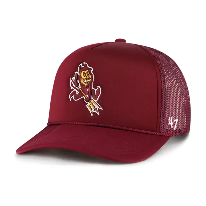 Arizona State Sun Devils NCAA Casquette Trucker à Façade en Mousse MAR/BLC