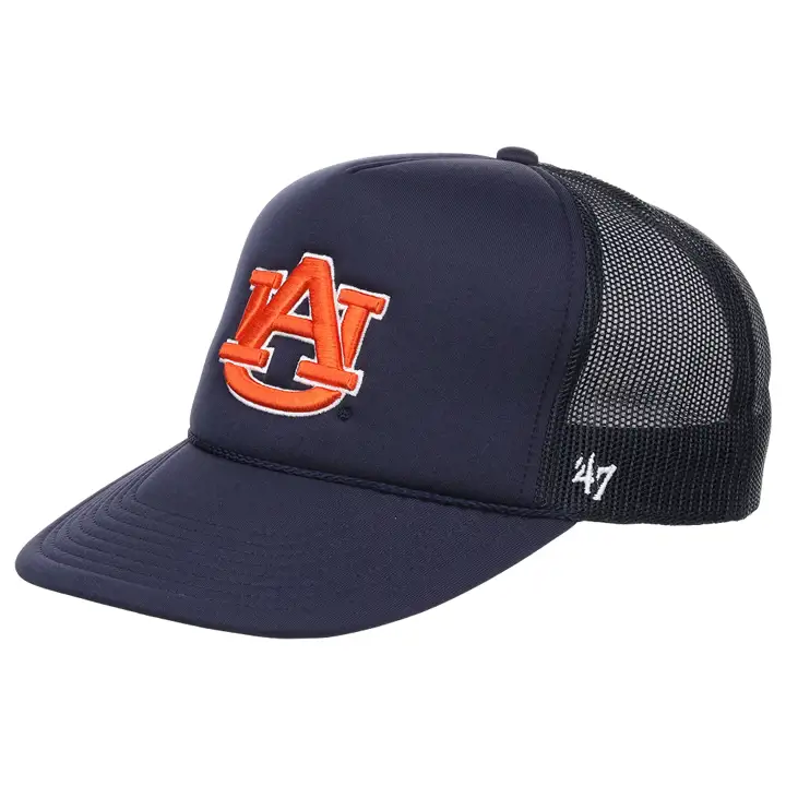 Auburn Tigers NCAA Casquette de Routier en Mousse Avant BLEU MARINE/BLANC