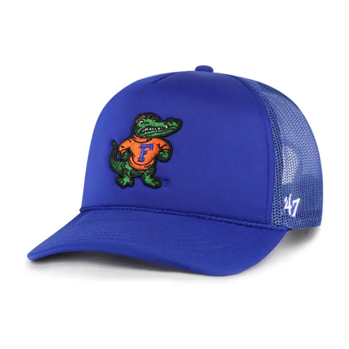 Casquette de camionneur Florida Gators NCAA (devant en mousse) RBL/BLC