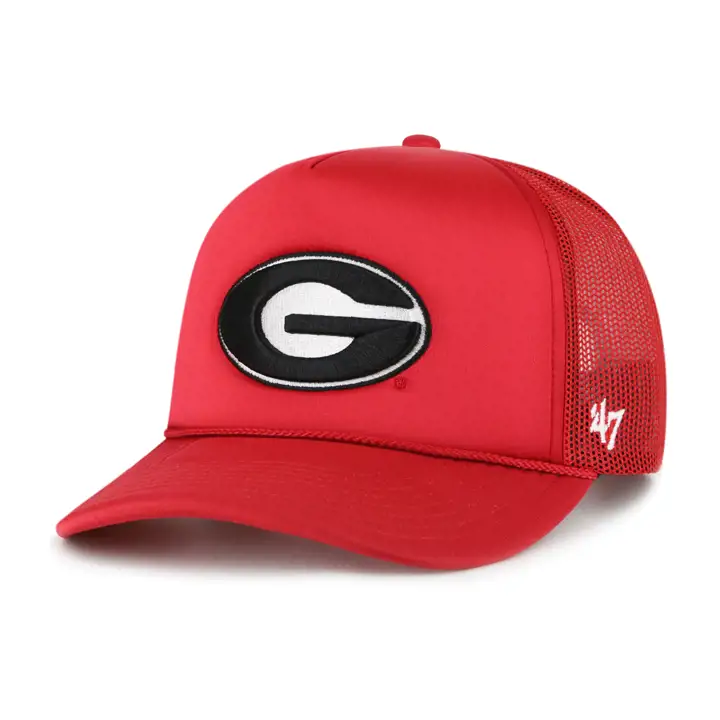 Casquette trucker Georgia Bulldogs NCAA, avant en mousse, ROUGE/BLANC