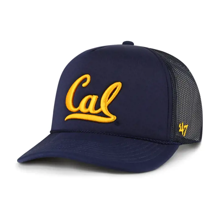 U.C. Berkeley Golden Bears Casquette Trucker NCAA Mousse Avant BLEU MARINE/BLANC