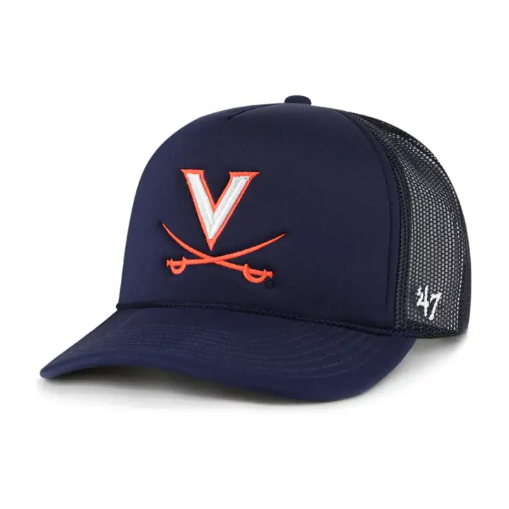 Virginia Cavaliers NCAA Foam Front Trucker NAVY/WHT